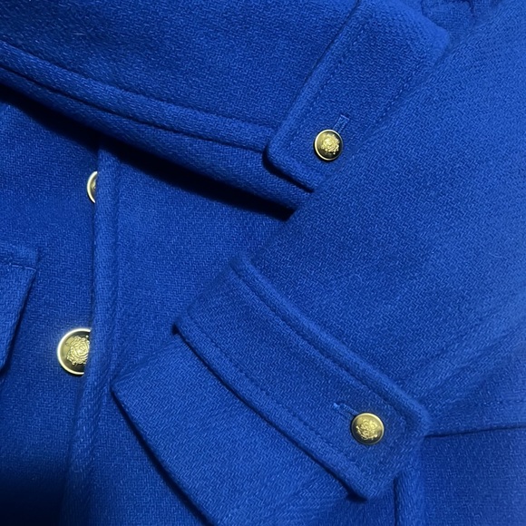 NWOT-0P- J. Crew Stadium-cloth Majesty Peacoat